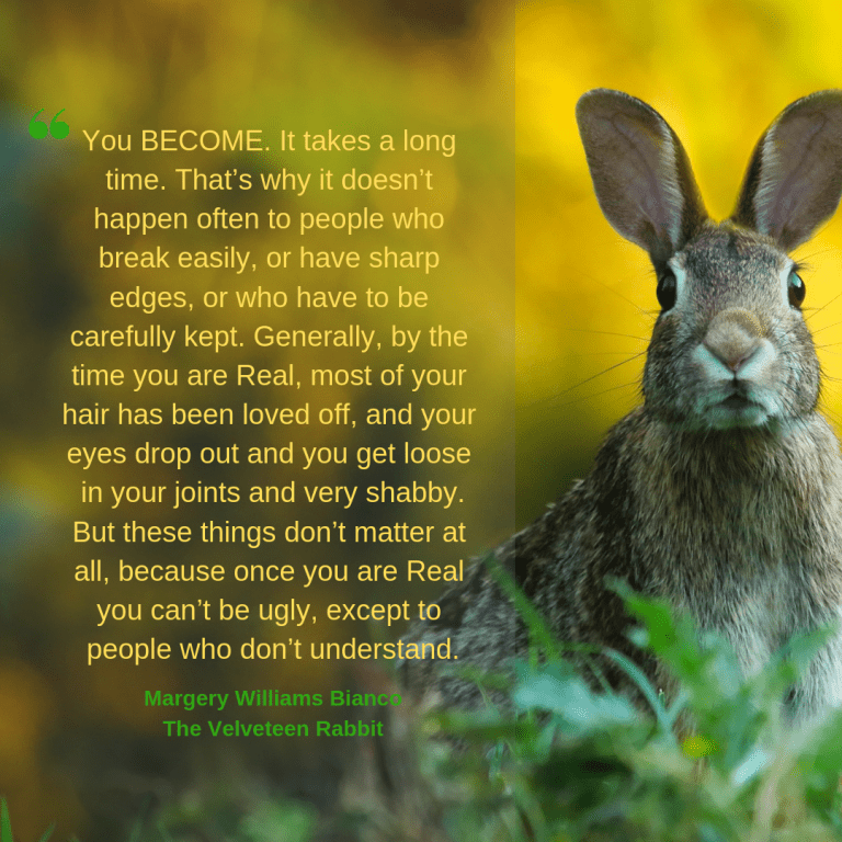 You become. It takes a long time. That’s why it doesn’t happen often to people who break easily, or have sharp edges, or who have to be carefully kept. Generally, by the time you are Real, most of your hair has been